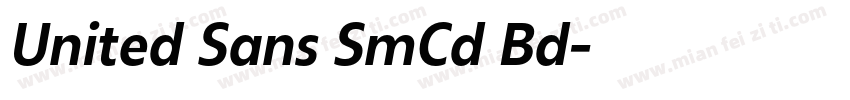 United Sans SmCd Bd字体转换